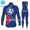 Tenue Maillot M/L + Collant à Bretelles 2017 FDJ Hiver Thermal Fleece N002